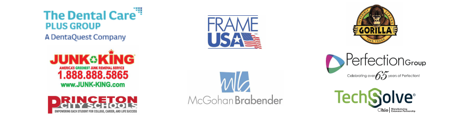Silver sponsor's logos on banner